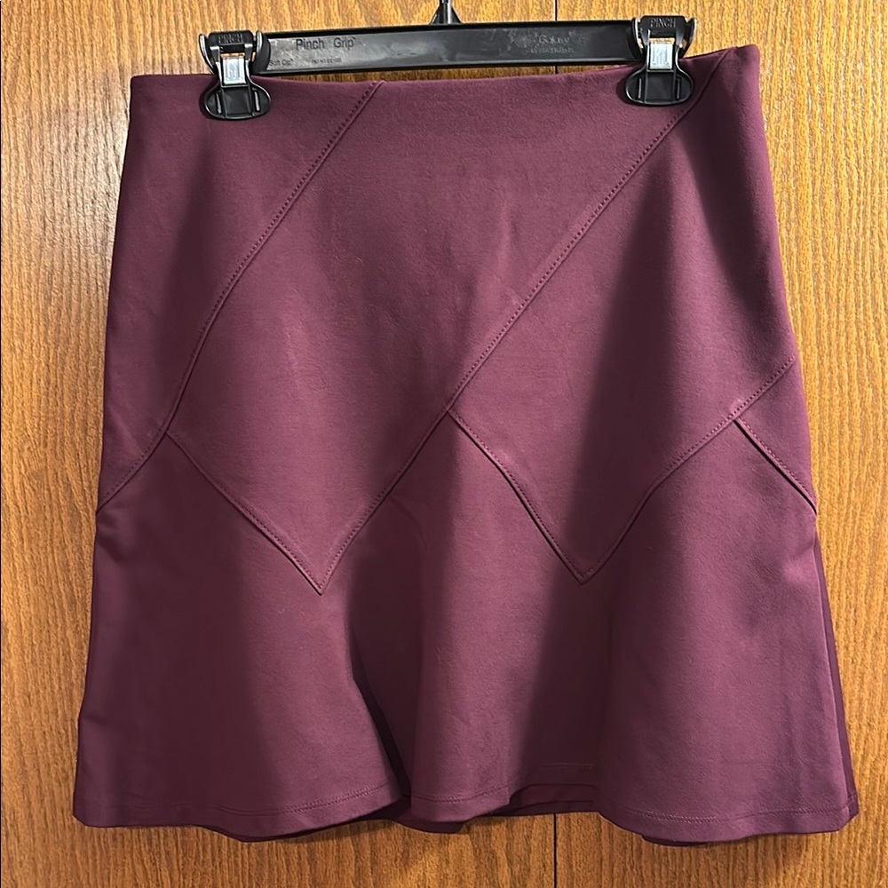 White House Black Market Burgundy Mini Skirt